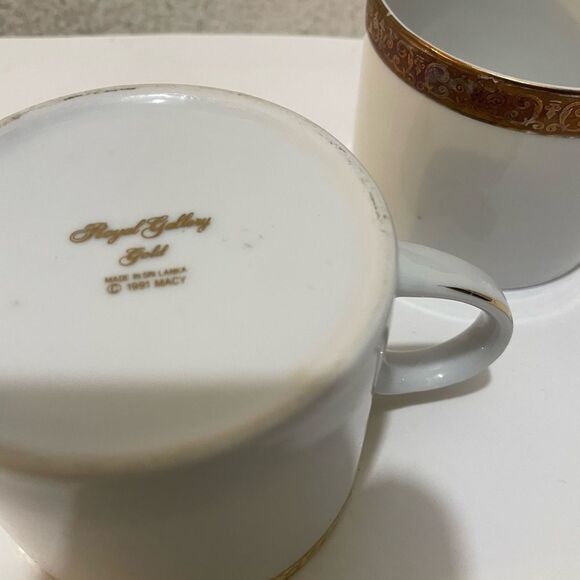 Royal Gallery GOLD BUFFET 6pc Coffee/Tea Cup Cups Only 1991 Vtg - Picture 7 of 7